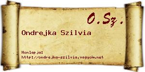 Ondrejka Szilvia névjegykártya