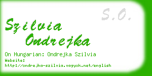 szilvia ondrejka business card